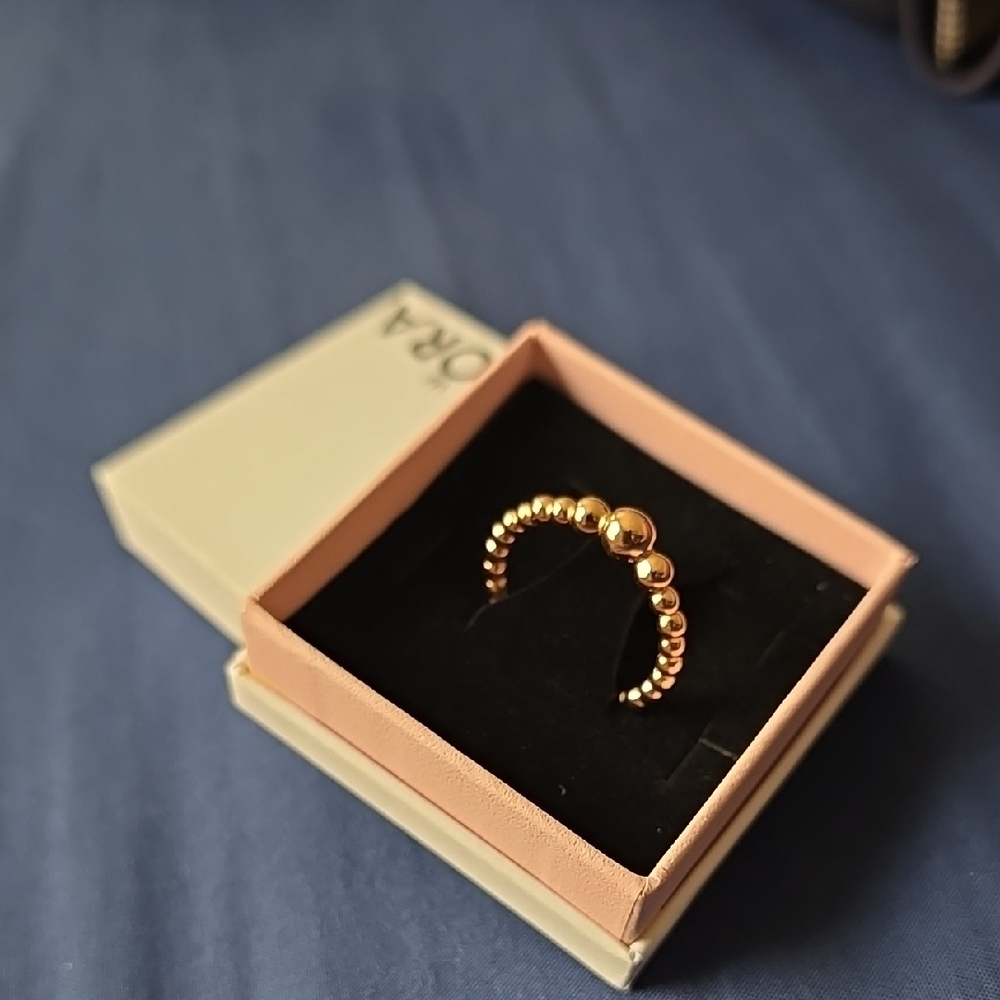 Pandora Rose Gold Beaded Ring